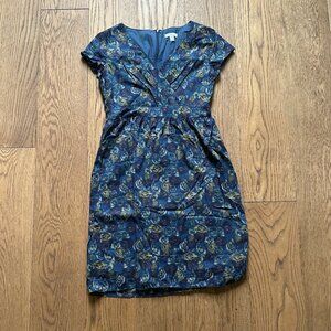 Garnet Hill knee length cotton dress, women's size 6
